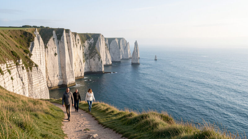 Quels points de vue choisir pour une visite responsable et sûre des falaises d’Étretat ?